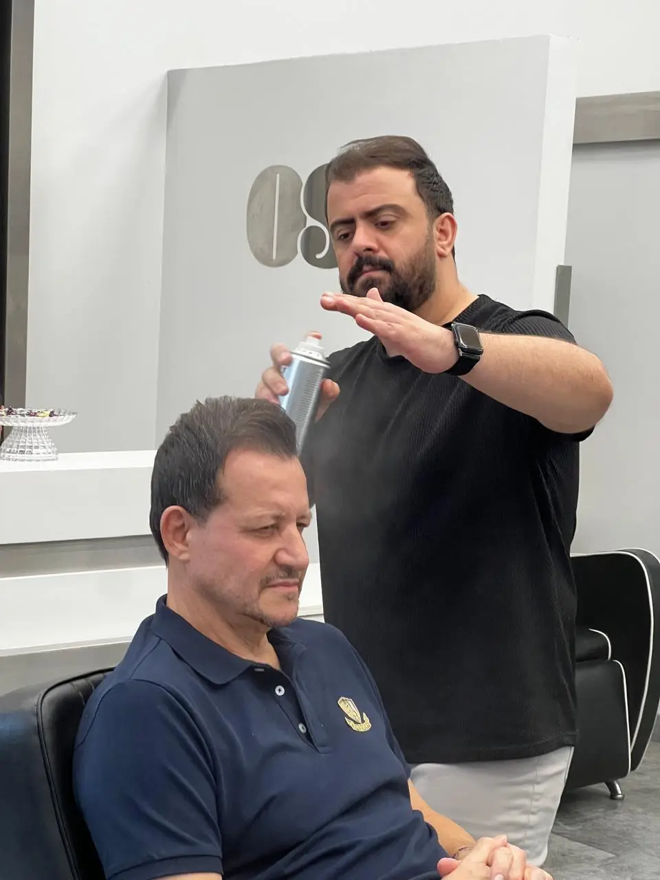 Scissor-over-comb detailing at OSA Gents Salon, Jumeirah Dubai