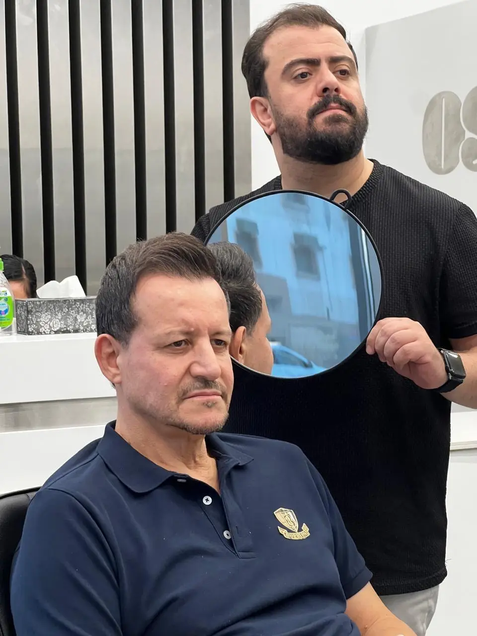 Blow-dry and finishing at OSA Gents Salon, Dubai