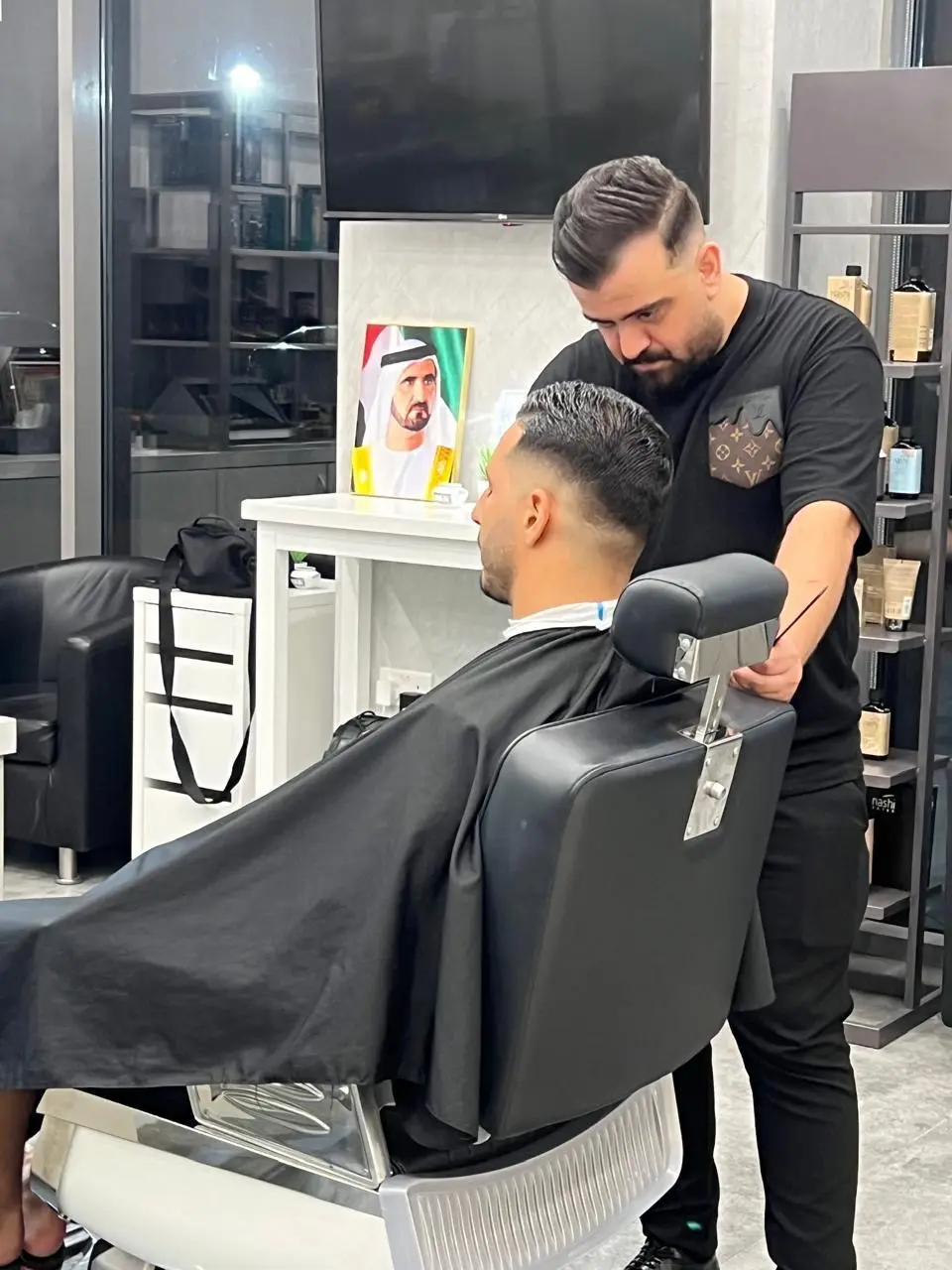 Comb-and-scissor styling at OSA Gents Salon, Jumeirah
