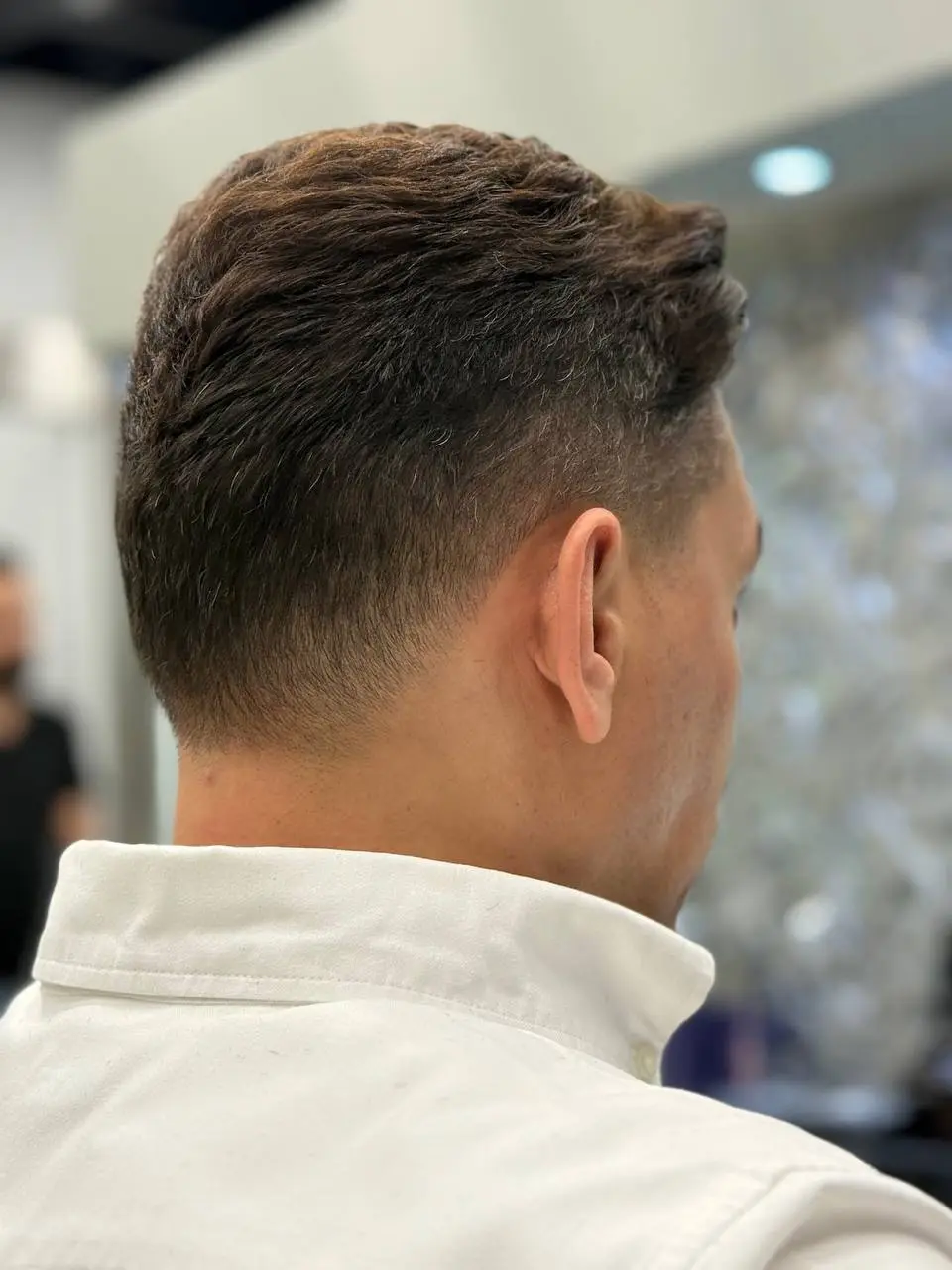 Modern fade haircut for men at OSA Gents Salon, Dubai