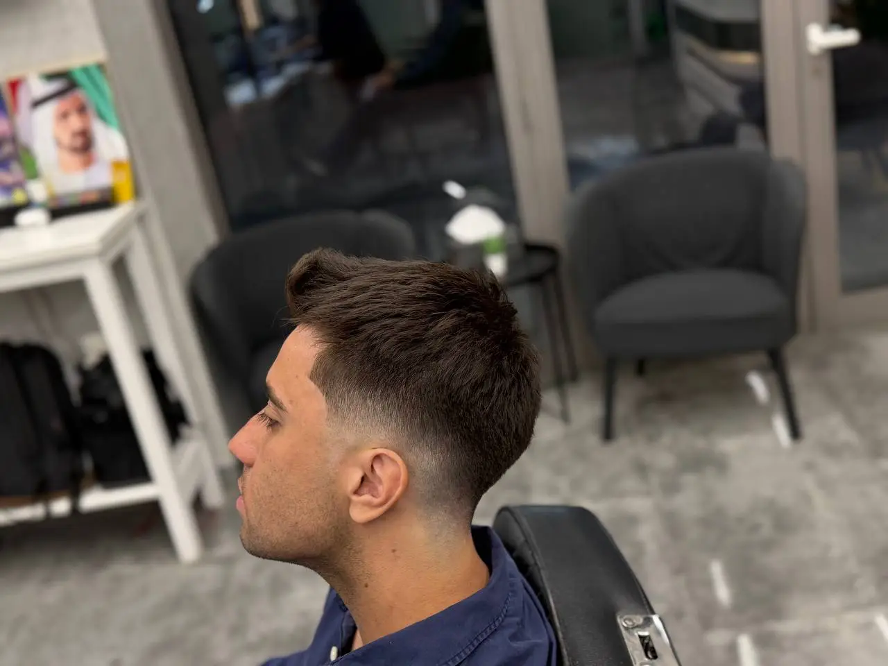 Skin fade haircut back view at OSA Gents Salon, Dubai