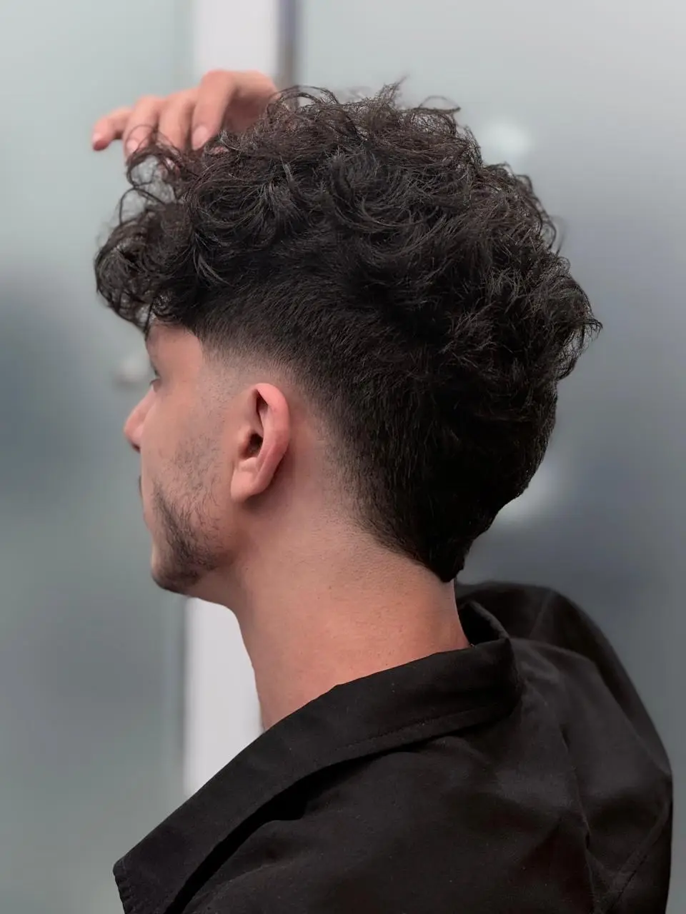 Mid fade with a sharp beard line, OSA Gents Salon Dubai