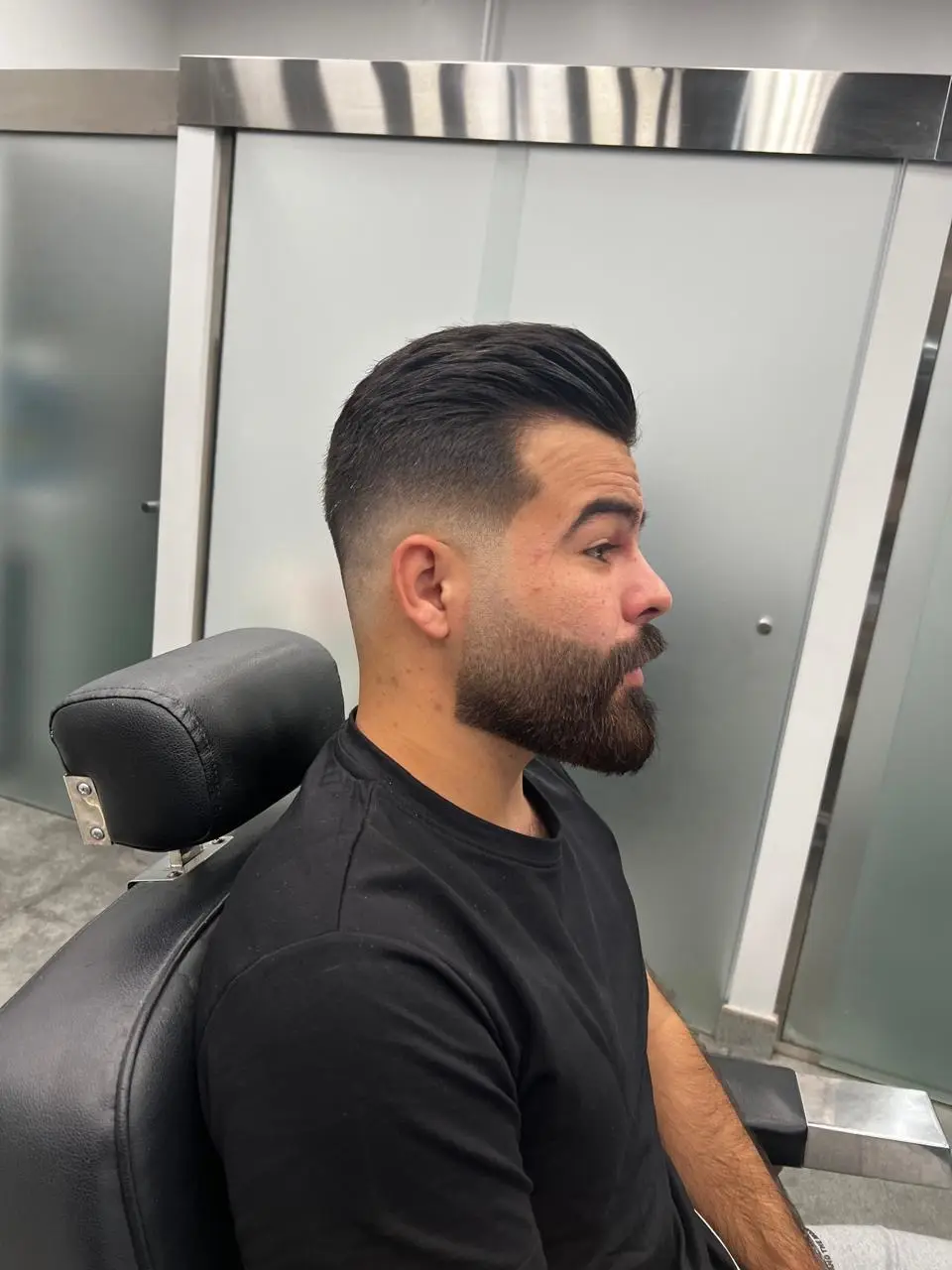 Pompadour styling at OSA Gents Salon, Jumeirah Dubai