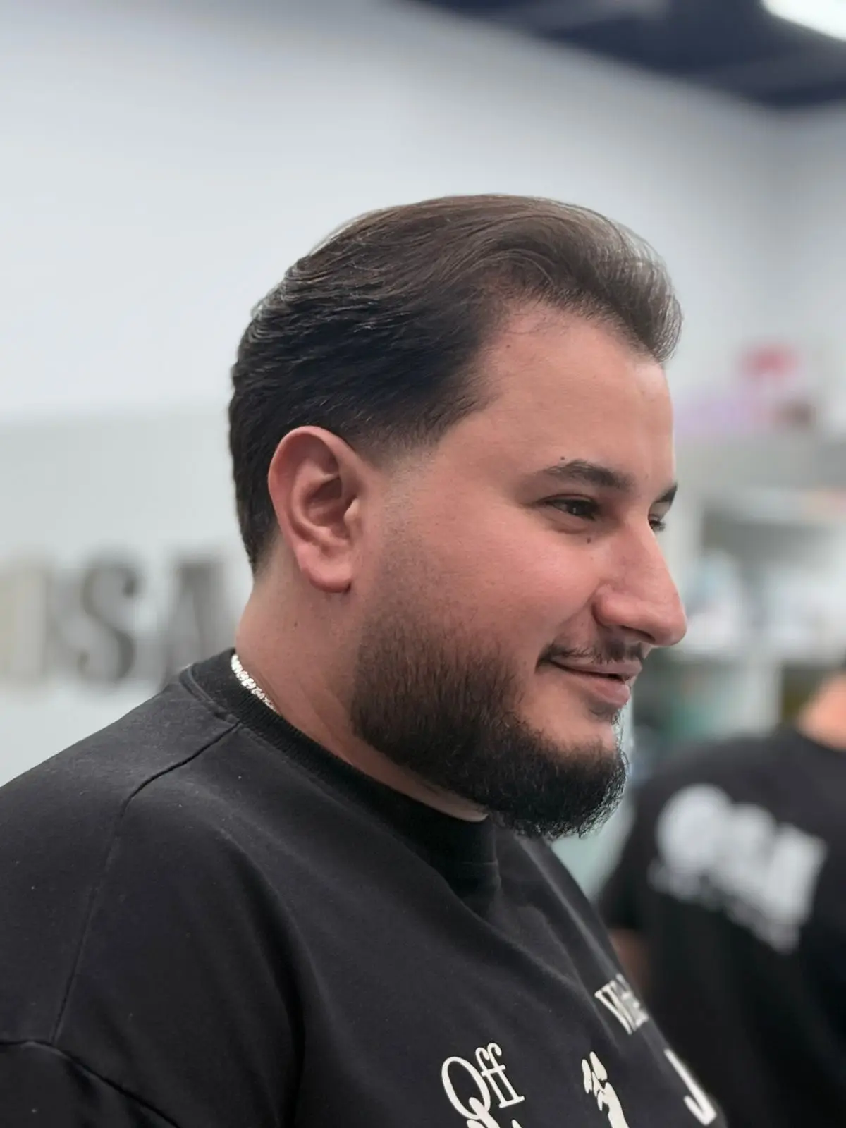 Low fade with a sculpted beard, OSA Gents Salon Jumeirah