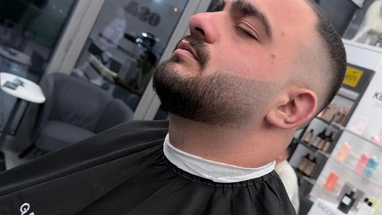 Quiff hairstyle finished at OSA Gents Salon, Jumeirah Dubai