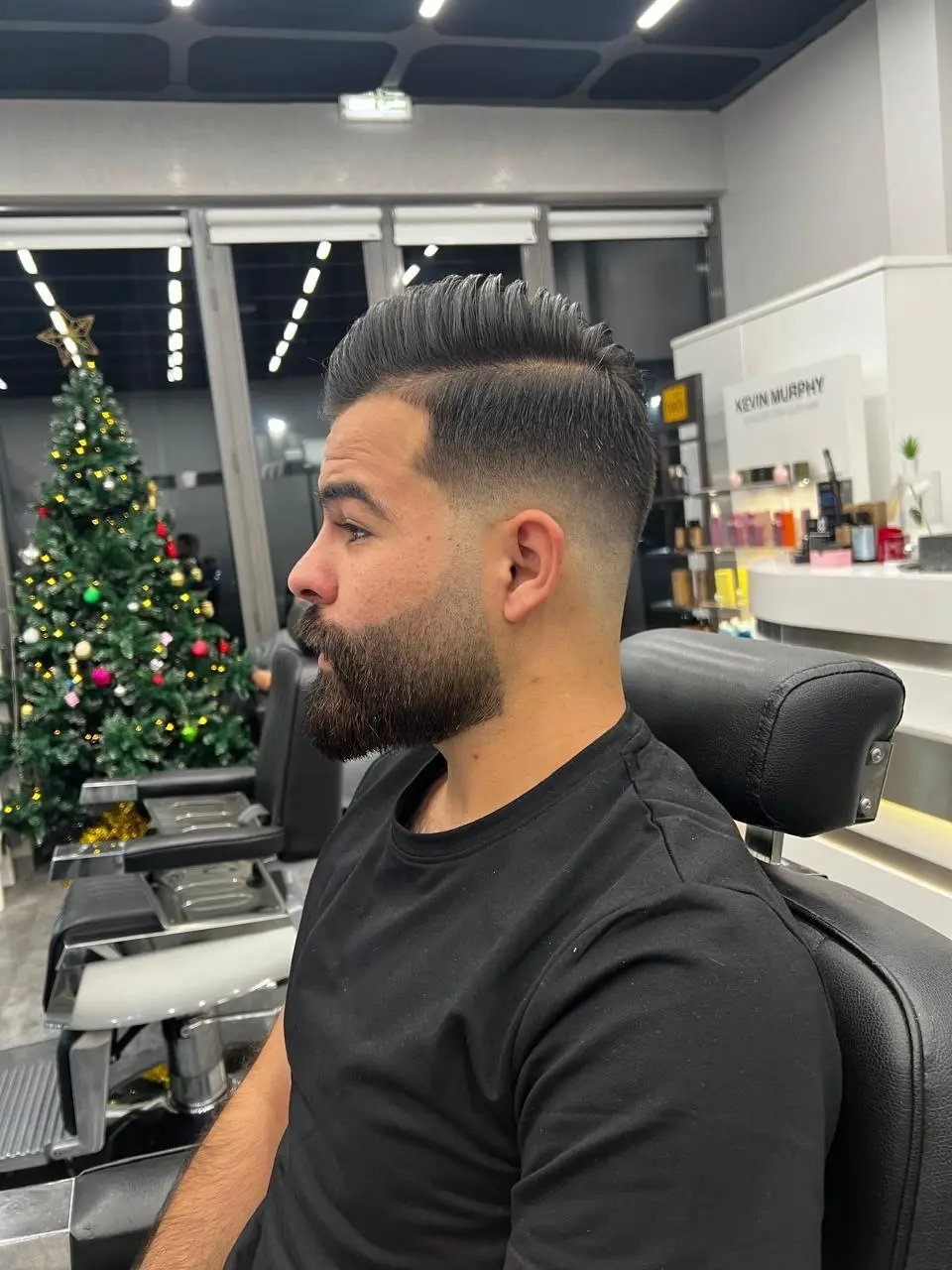 Grey-blended beard colour at OSA Gents Salon, Dubai